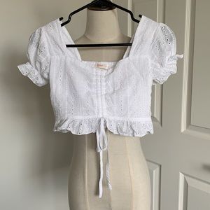 2/$15 Cute Eyelet Crop Top